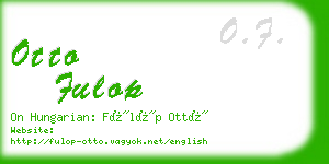 otto fulop business card